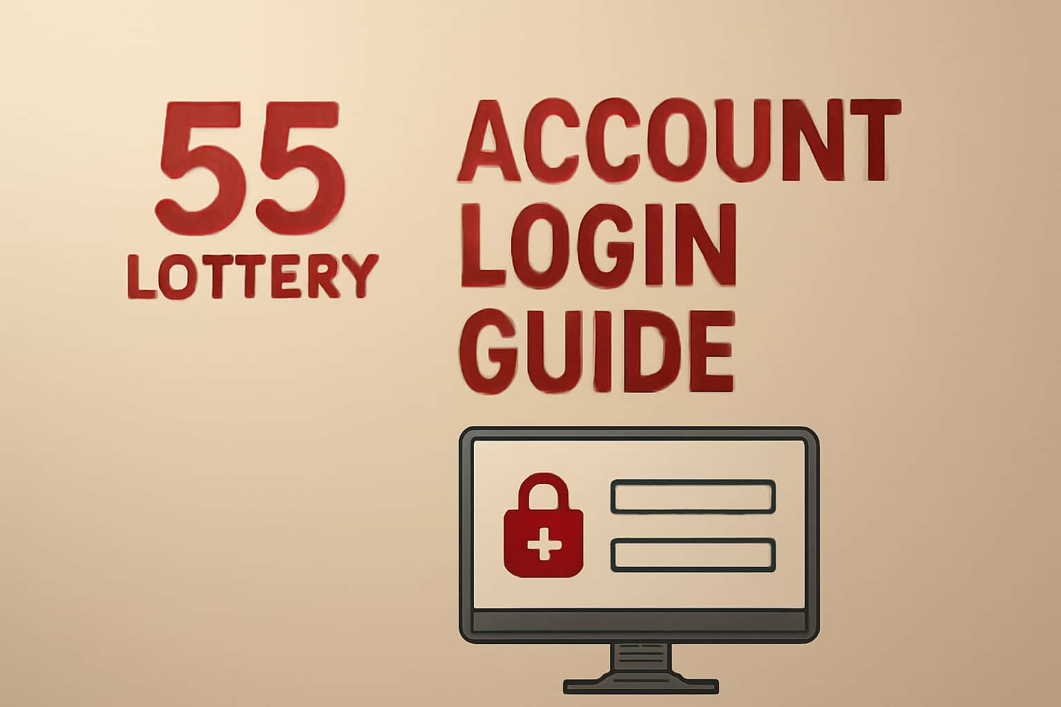 An illustration representing the 55 Lottery Account Login process, highlighting security and user access.