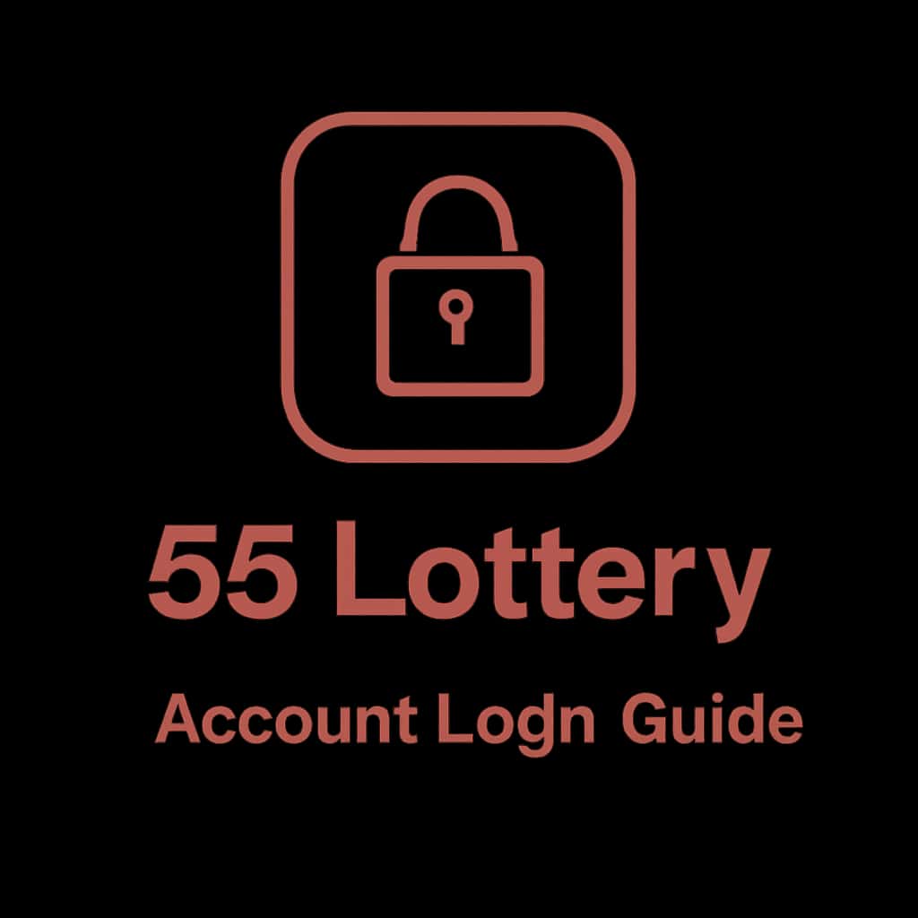Icon illustrating 55 Lottery Account Login Guide.