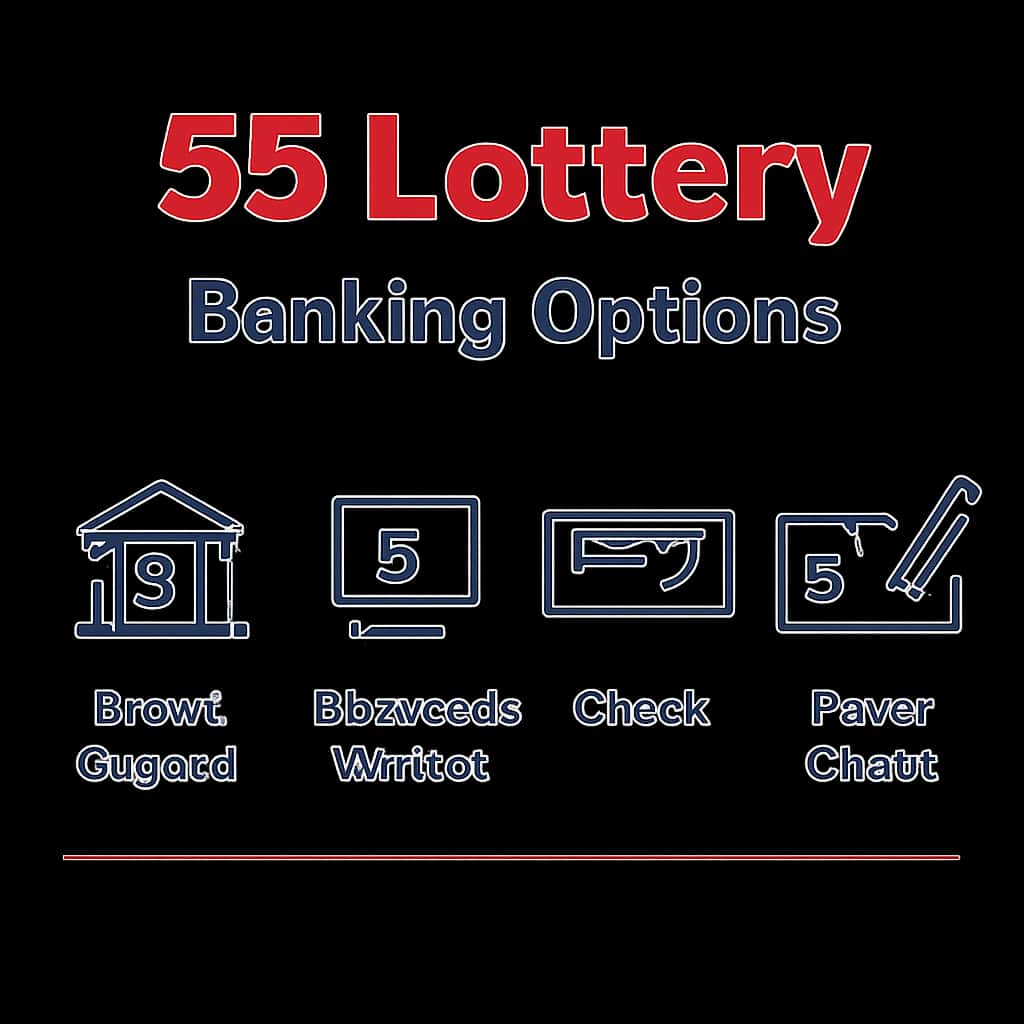 An educational diagram showing various banking options for 55 Lottery.