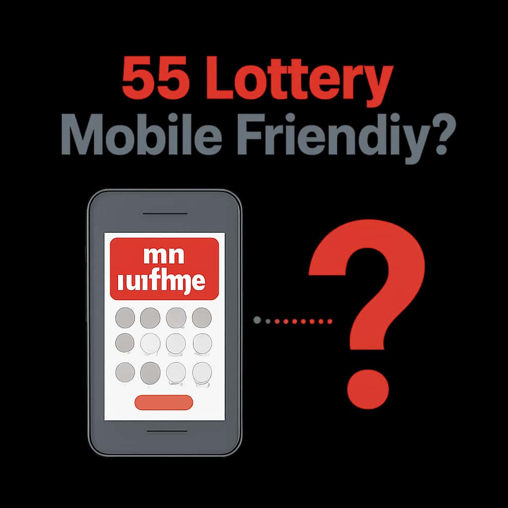 An educational illustration on mobile access to 55 Lottery.