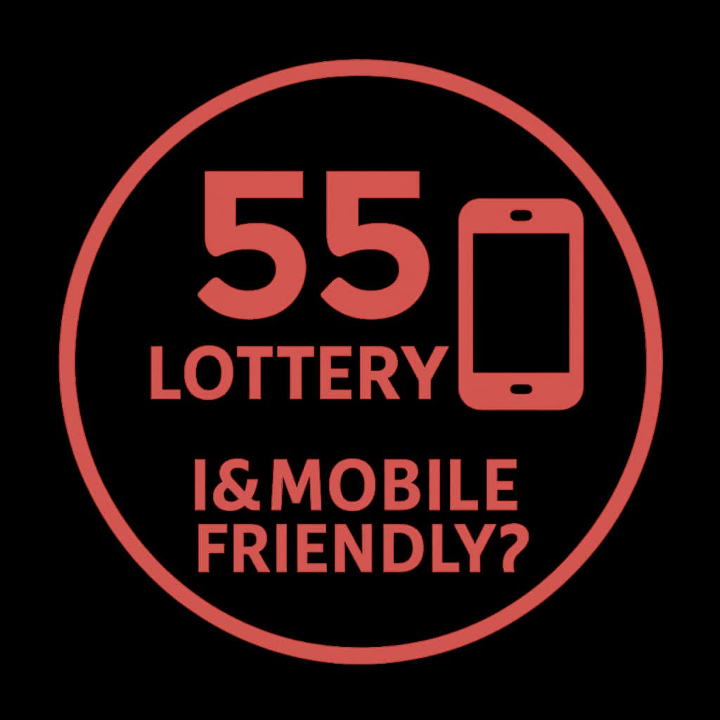 An icon representing mobile friendliness of 55 Lottery.