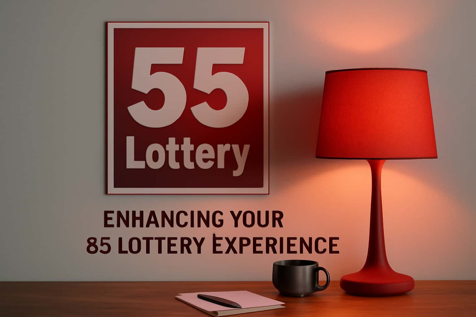 An informative scene illustrating the enhancement of the 55 Lottery experience.