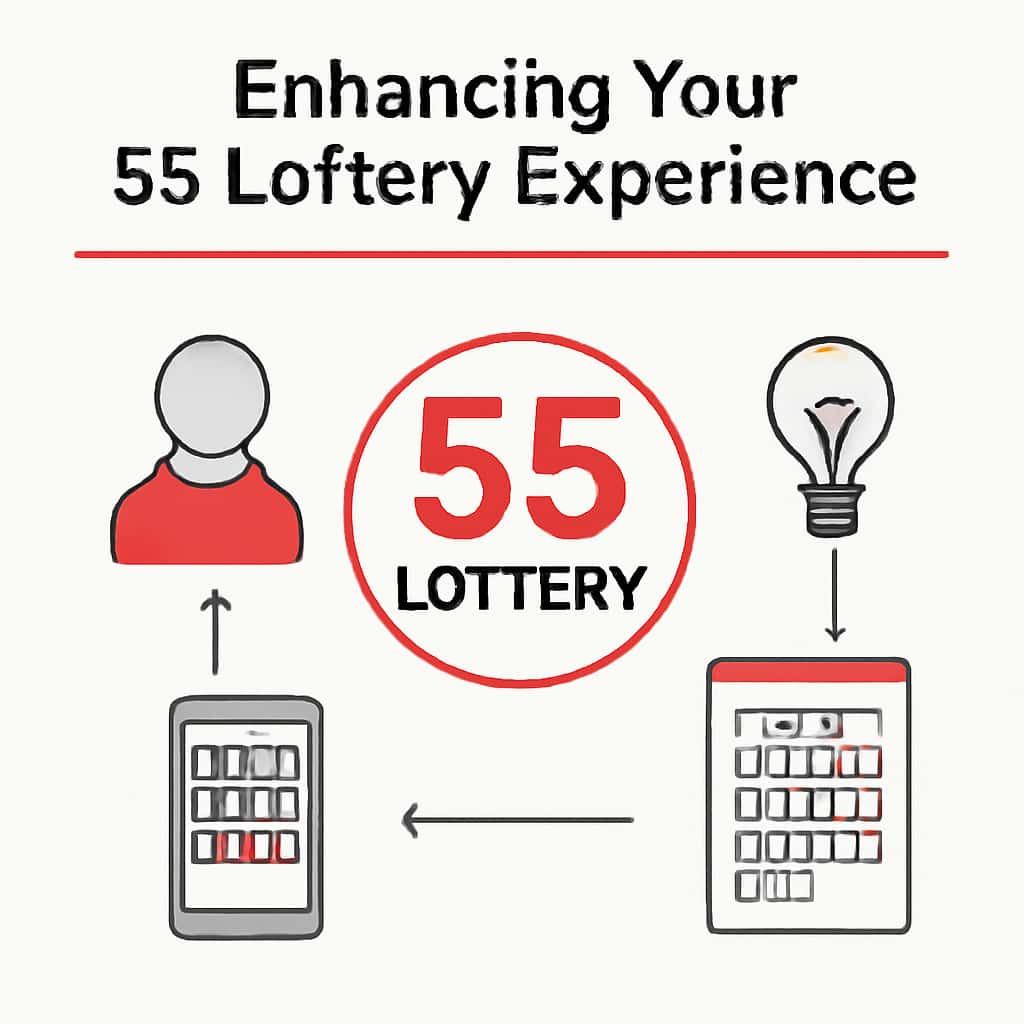 An educational diagram on enhancing the 55 Lottery experience.