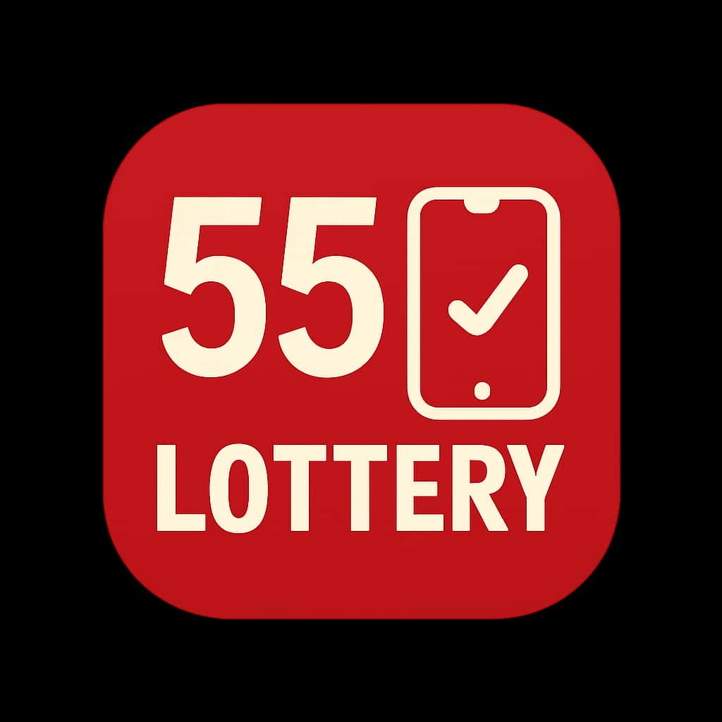 An icon illustrating the concept of mobile safety for 55 Lottery users.