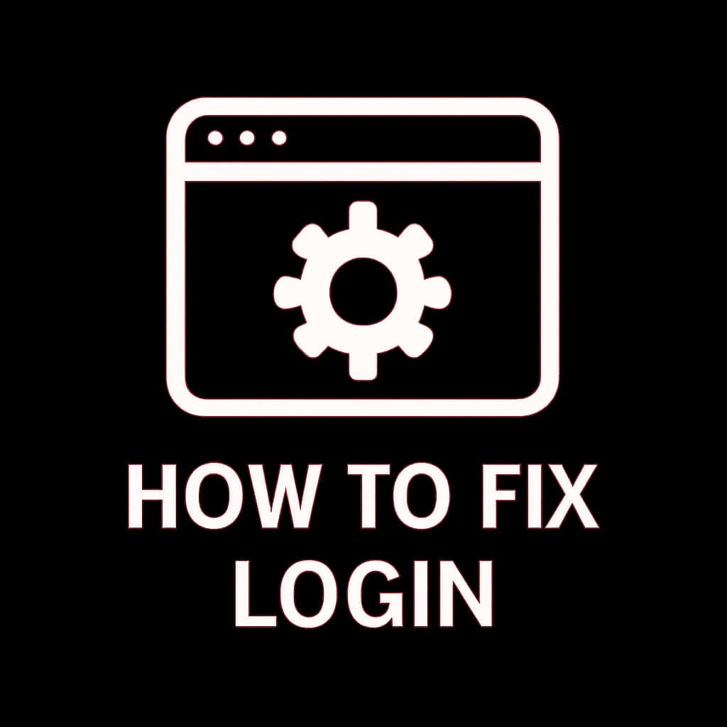 A simple badge indicating support for resolving 55 Lottery login issues.