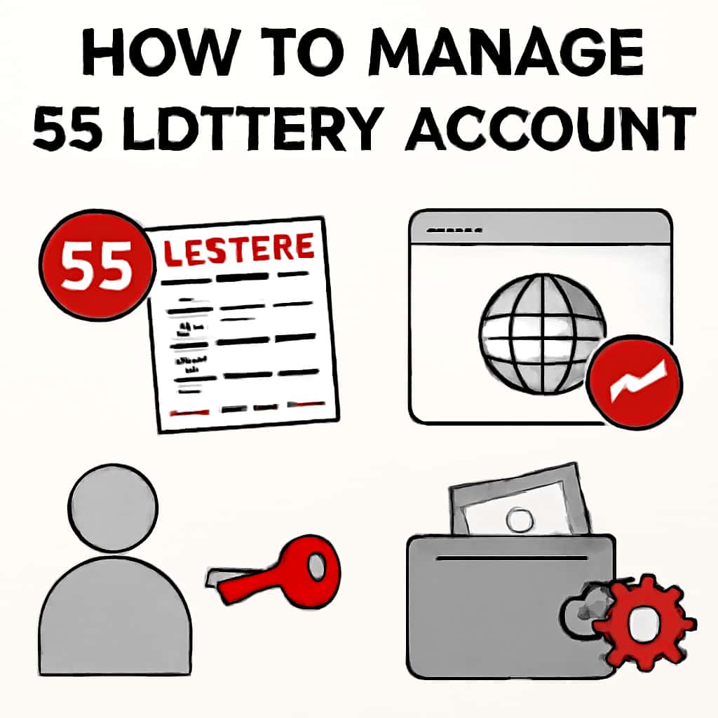 An educational illustration for understanding 55 Lottery account management.