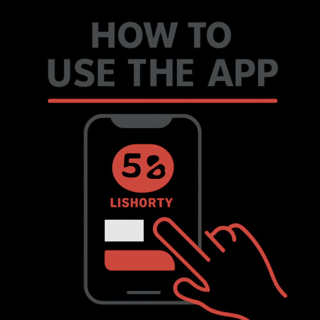 Illustration depicting the key functions of the 55 Lottery App.