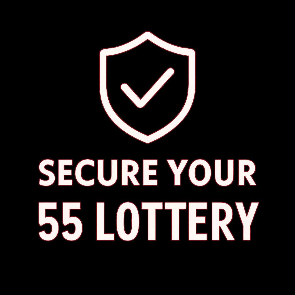 A badge symbolizing account security for the 55 Lottery.