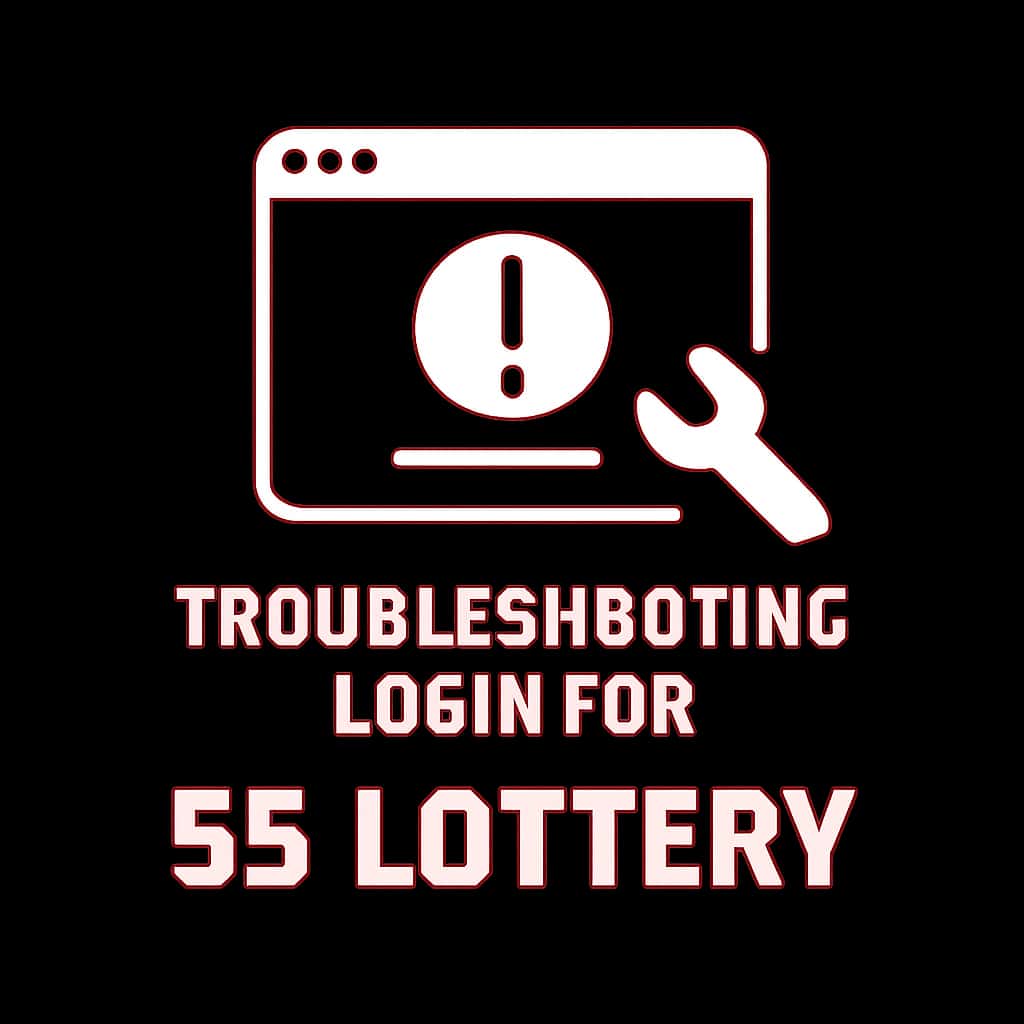 An icon depicting support for 55 Lottery login issues.